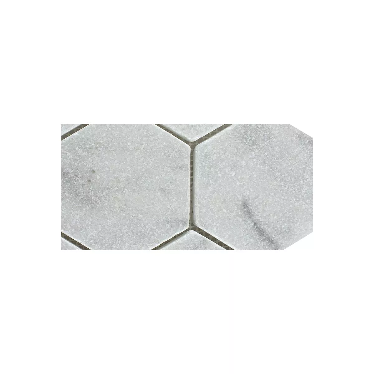 Padrão de Mármore Pedra Natural Azulejo Mosaico Maracay Hexágono White