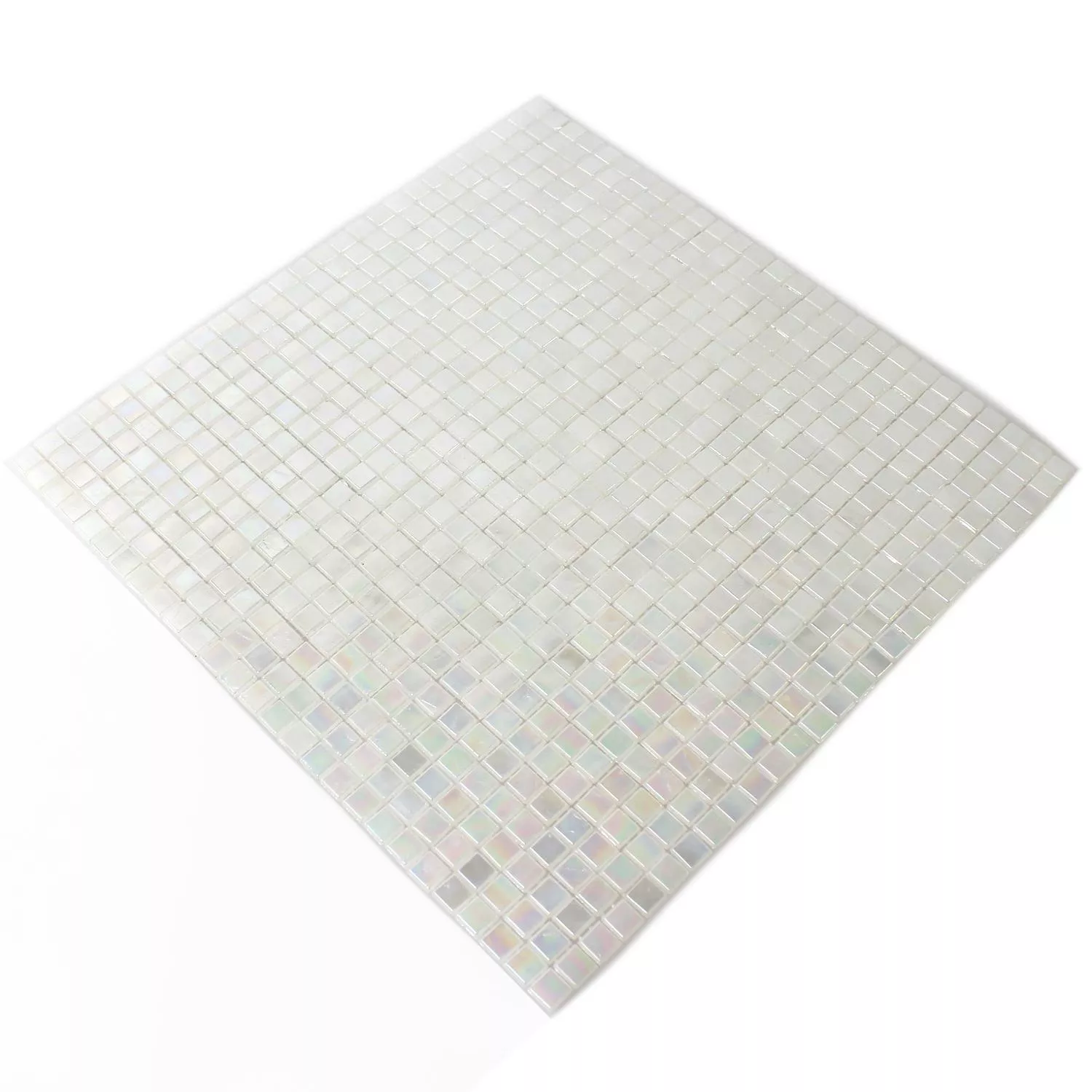 Mosaico De Vidro Azulejos Efeito Madrepérola Branco Bege