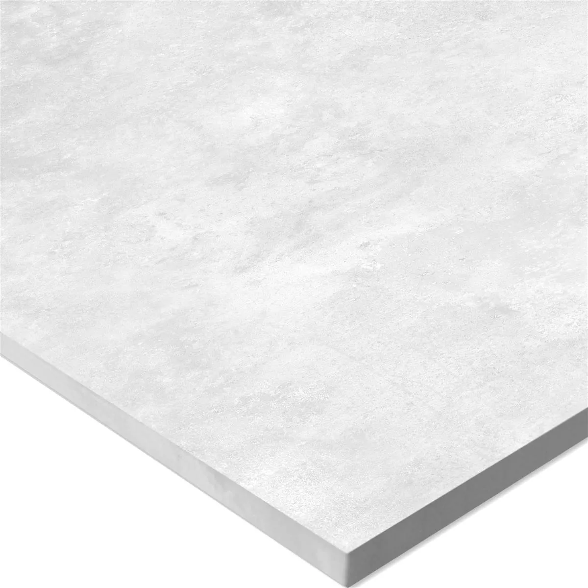 Ladrilho Illusion Aparência de Metal Lappato Branco 60x60cm