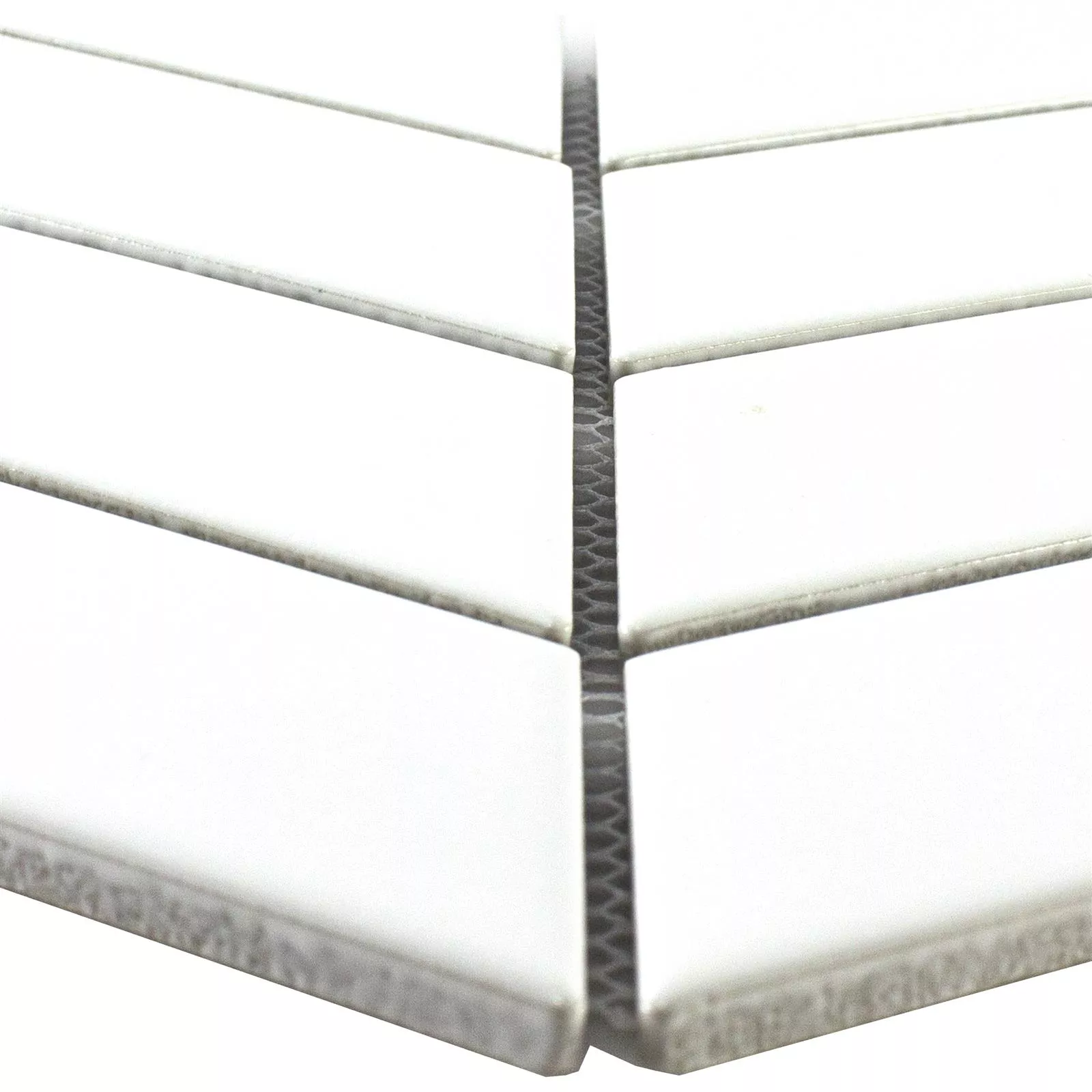 Cerâmica Azulejo Mosaico Artesia Espinha de Peixe Branco Fosco Cerâmica Azulejo Mosaico Artesia Espinha de Peixe Branco Fosco