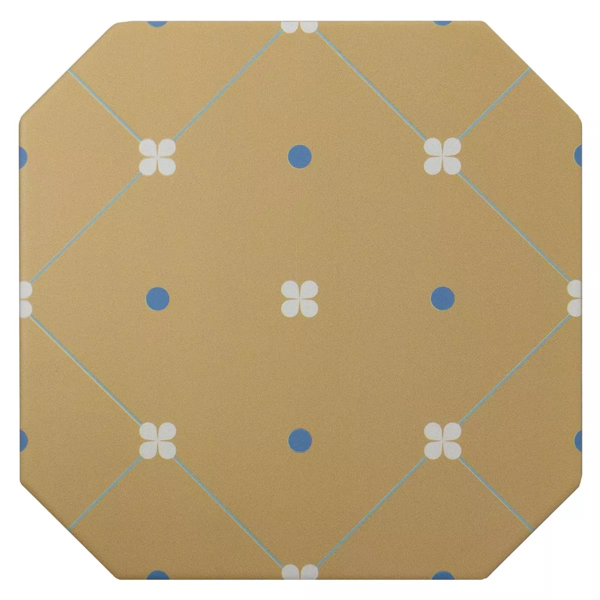 Grés Porcelânico Azulejos Genexia Decor Bege Octógono 20x20cm