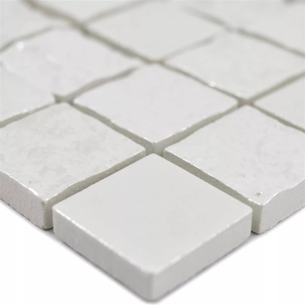 Mosaico Cerâmico Azulejos Shogun 3D Branco 