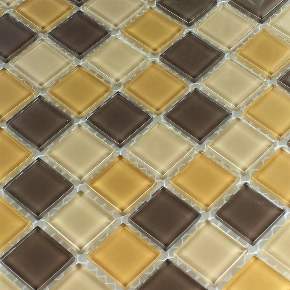 Padrão de Mosaico De Vidro Azulejos Marrom Mix 