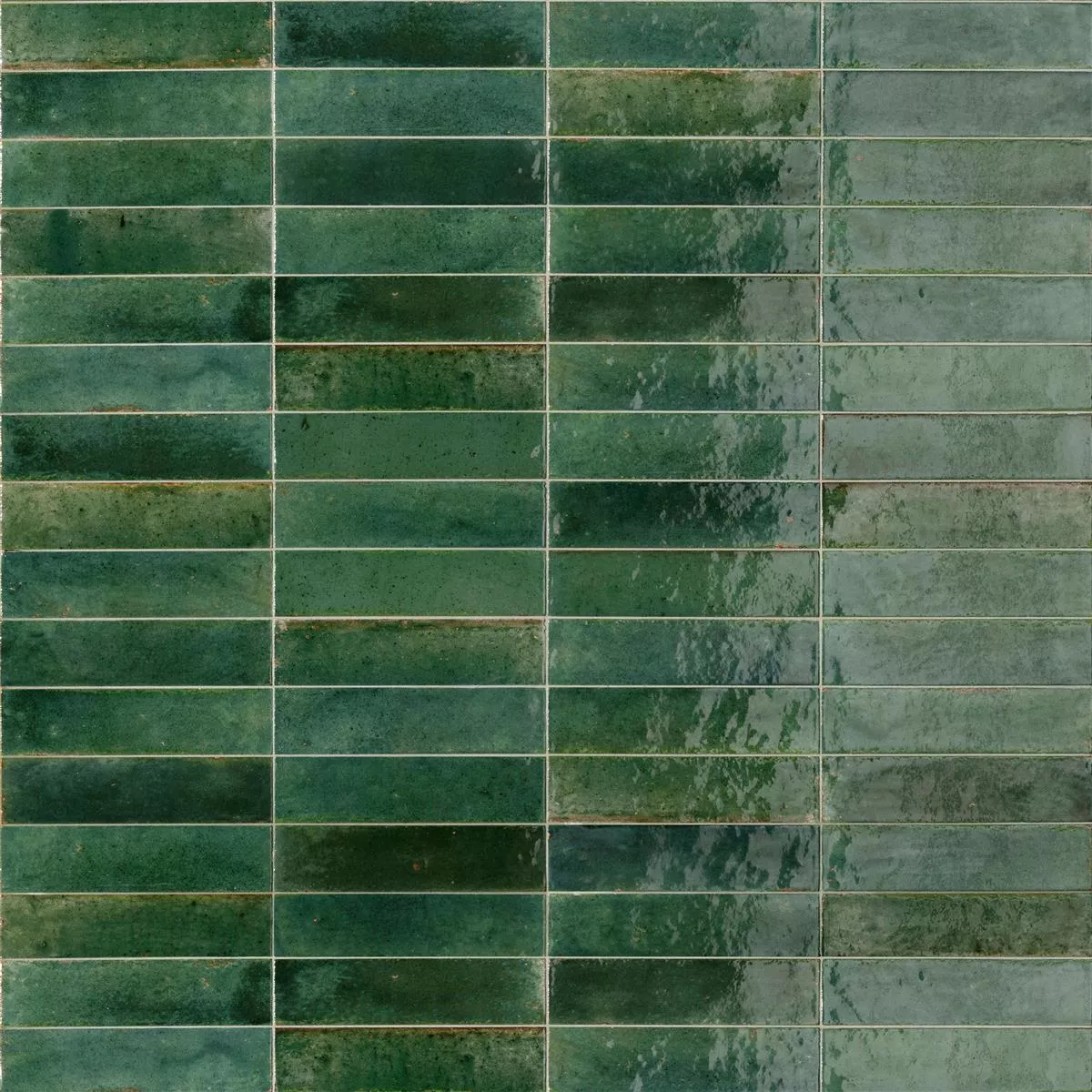 Azulejos Laguna Brilhante Ondulado Verde 6x24cm