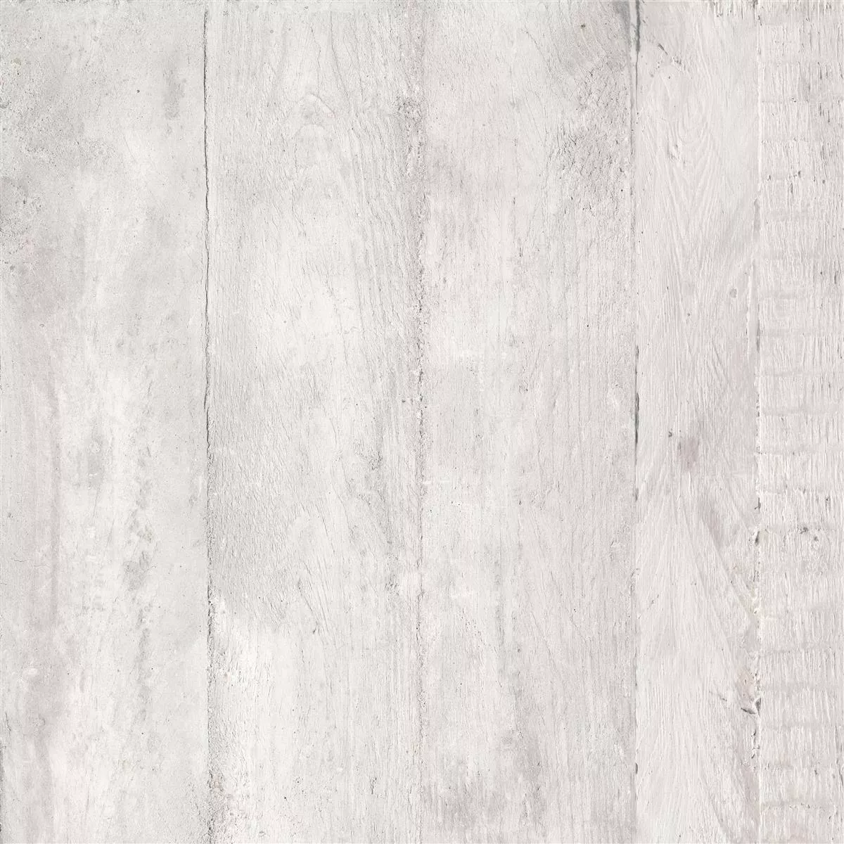 Ladrilhos Gorki Aparência de Madeira 60x60cm Esmaltado Branco