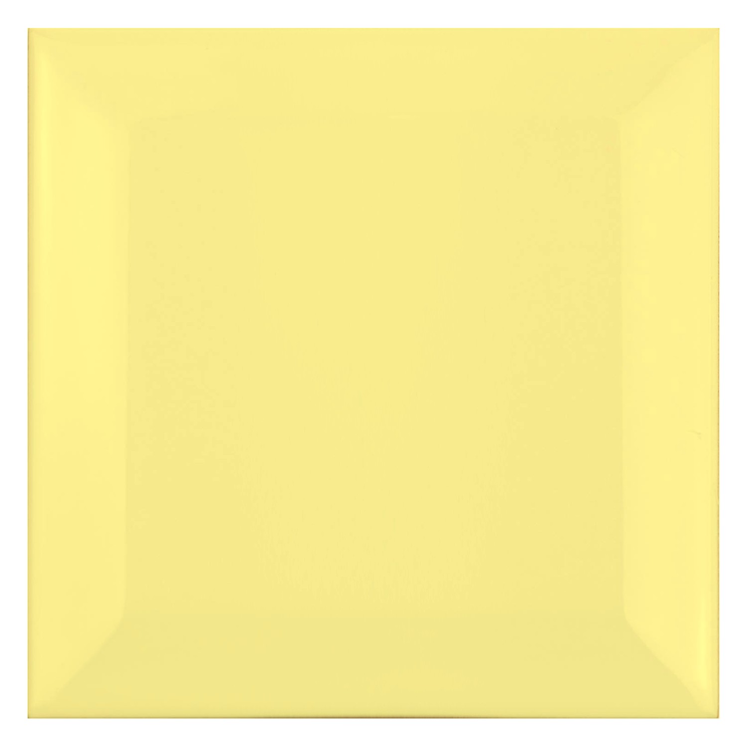 Ladrilho do metrô Amarelo Fosco 10x10 cm Faceta Catarina Amarillo
