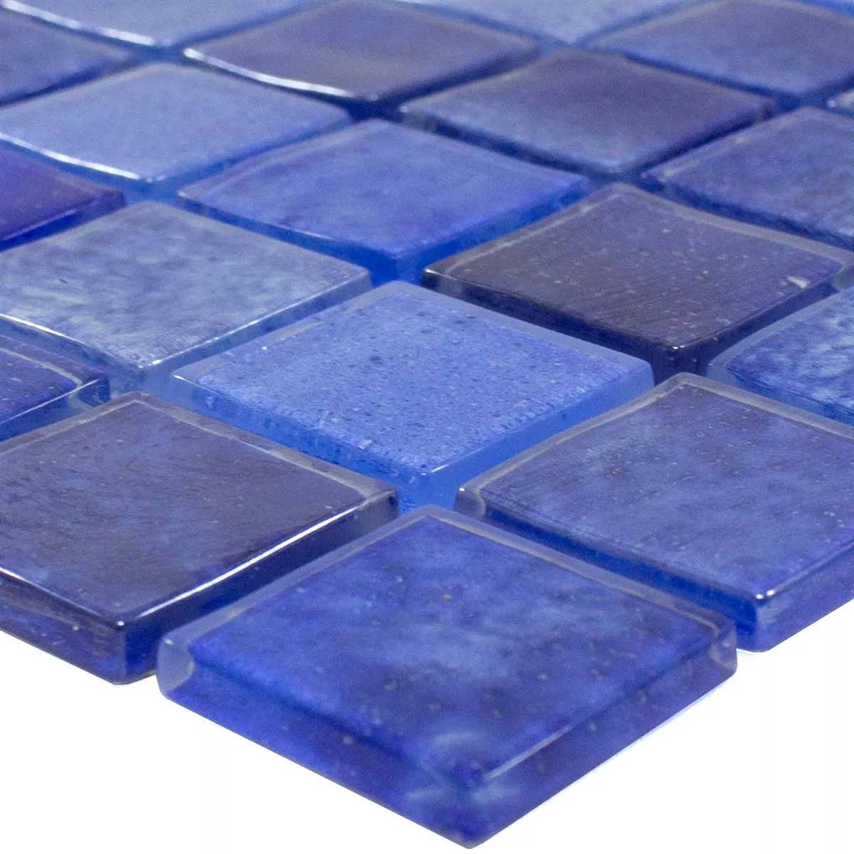 Mosaico De Vidro Ayanos Azul 23x23x4 mm