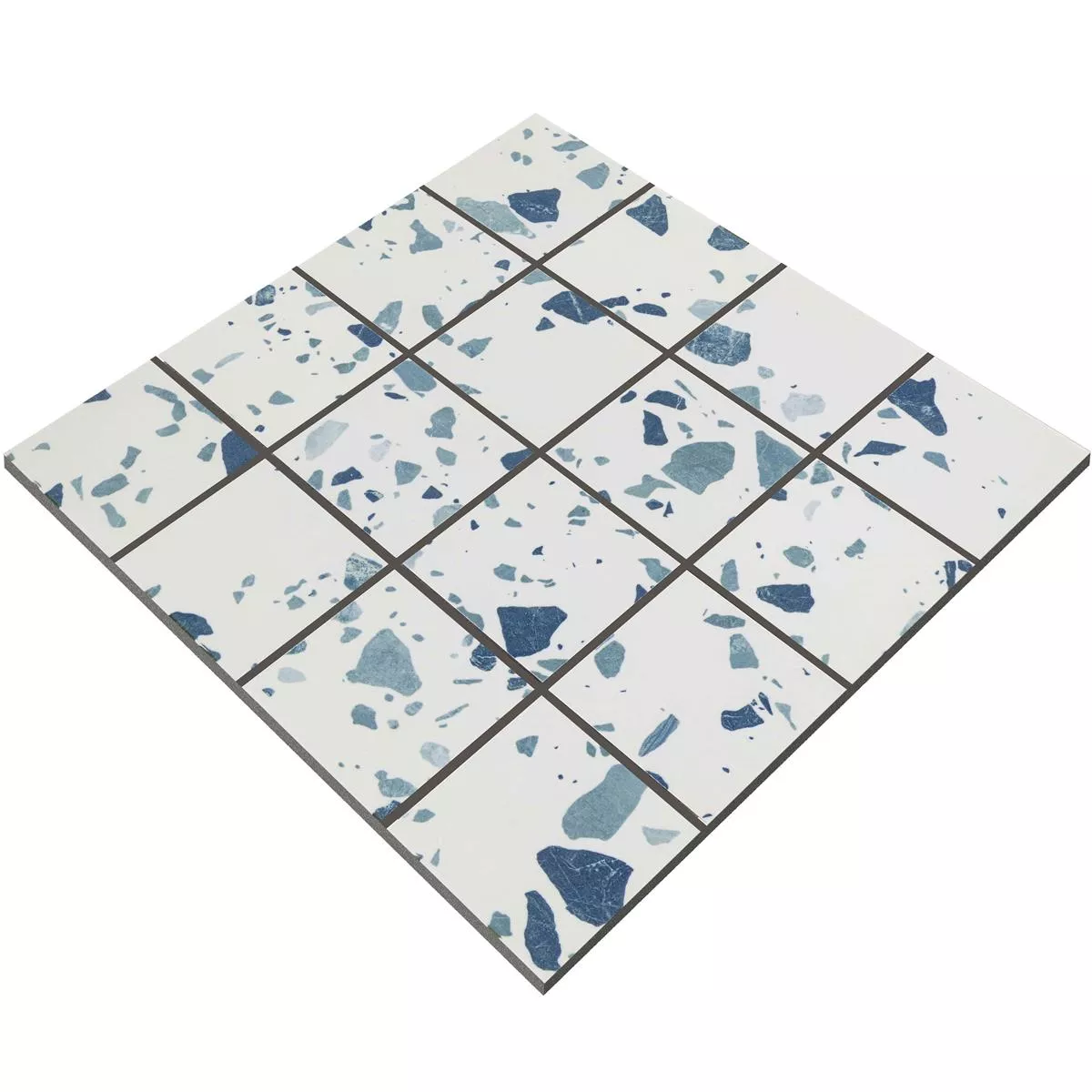 Padrão de Mosaico Cerâmico Azulejos Liberty Azul 73x73mm