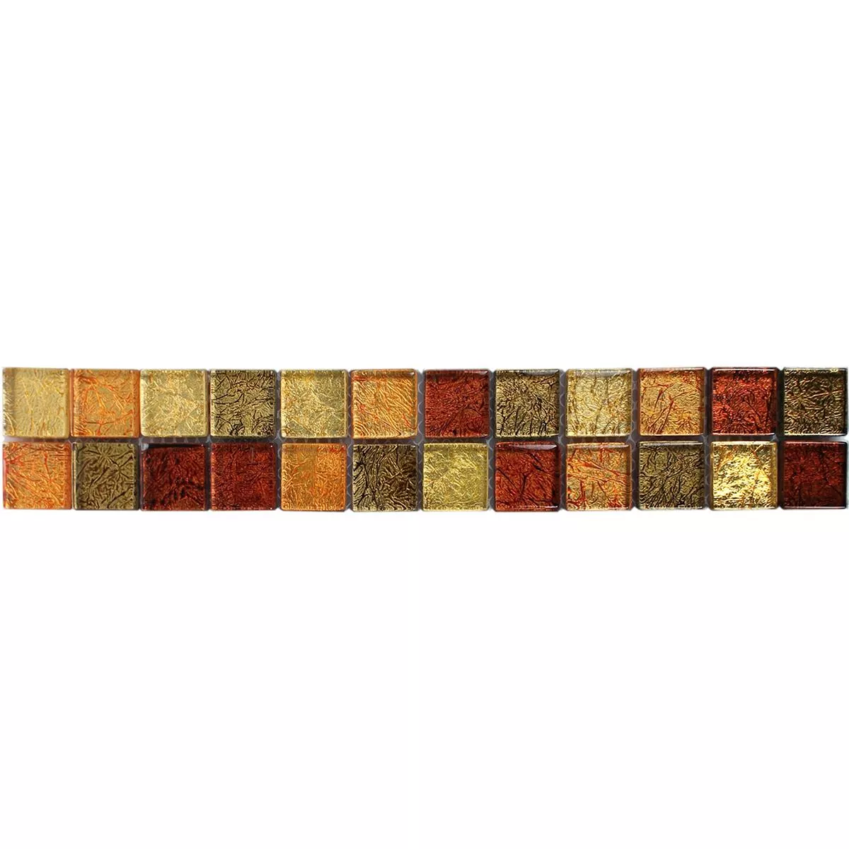 Mosaico De Vidro Azulejos Fronteira SantaFe Ouro Laranja Q23