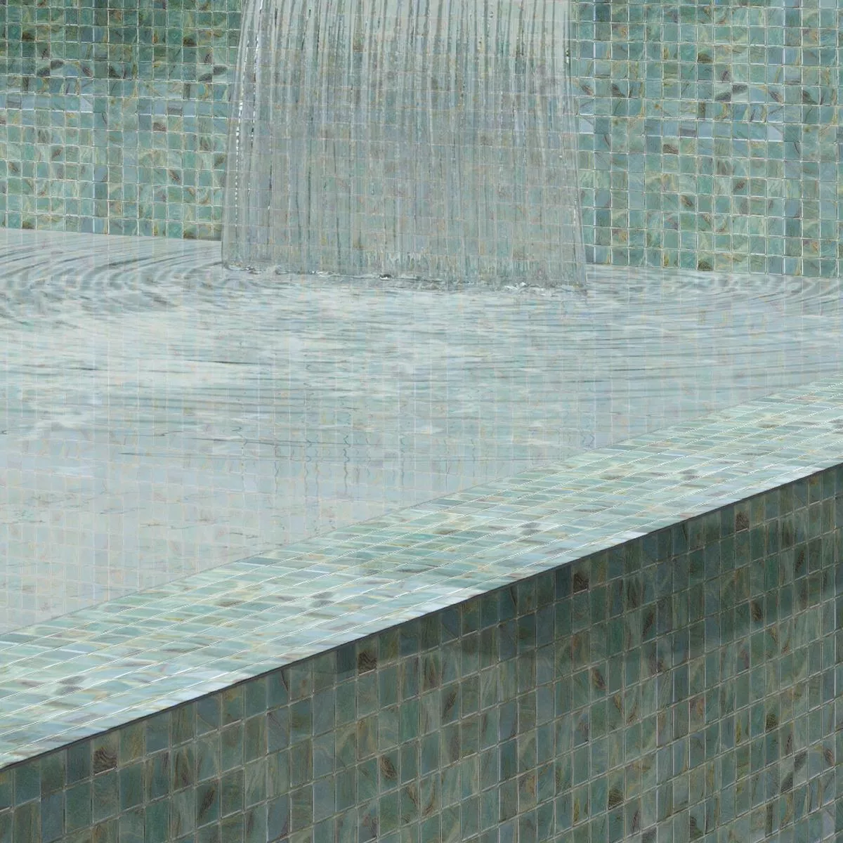 Vidro Piscina Pool Mosaico Alassio Turquesa 38