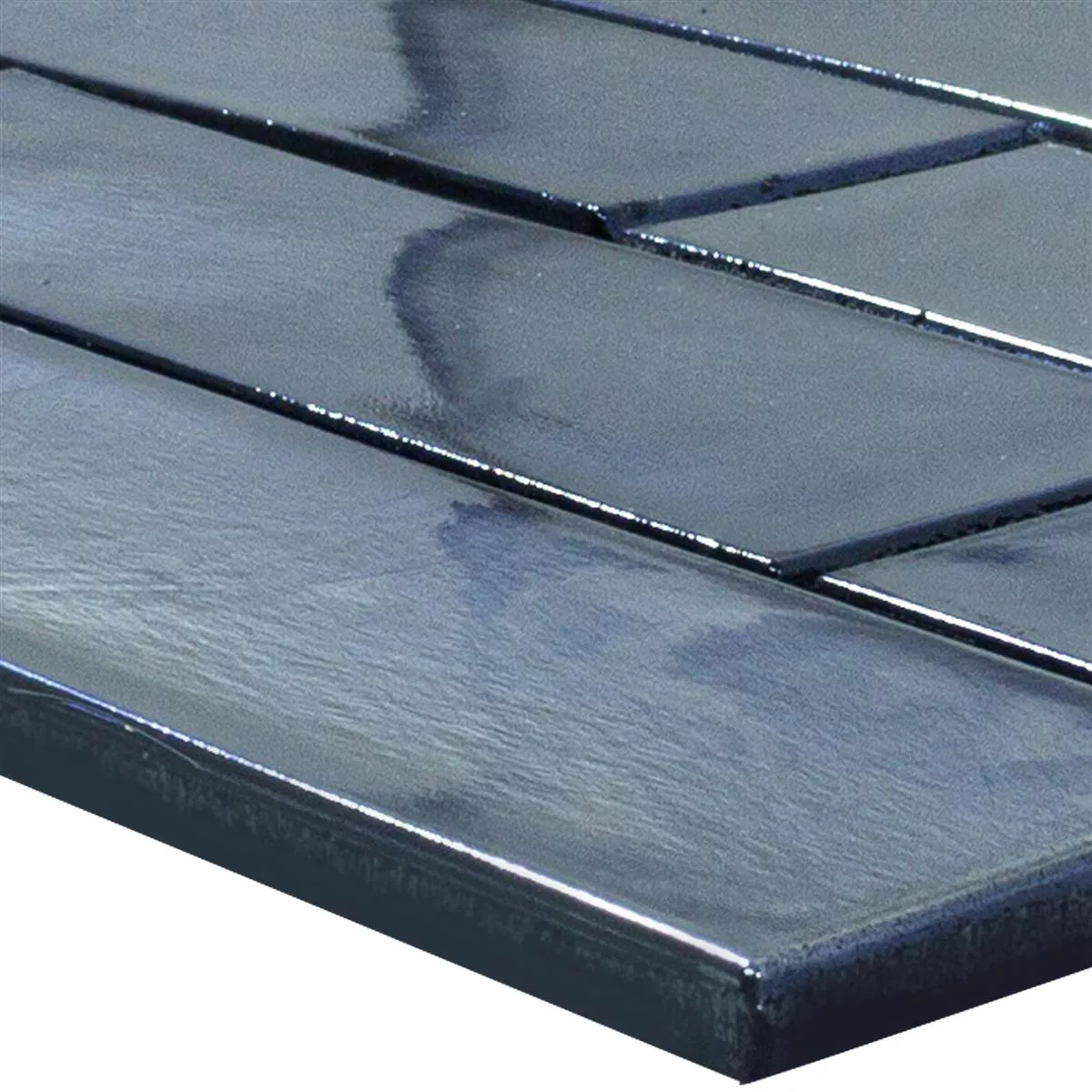 Mosaico De Vidro Azulejos Andalucia Brick Preto Mosaico De Vidro Azulejos Andalucia Brick Preto