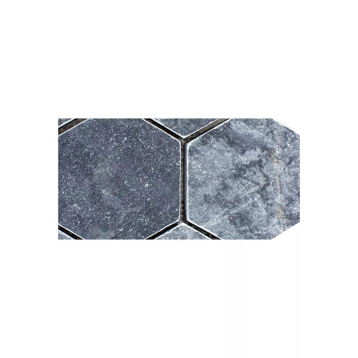 Padrão de Mármore Pedra Natural Azulejo Mosaico Maracay Hexágono Nero