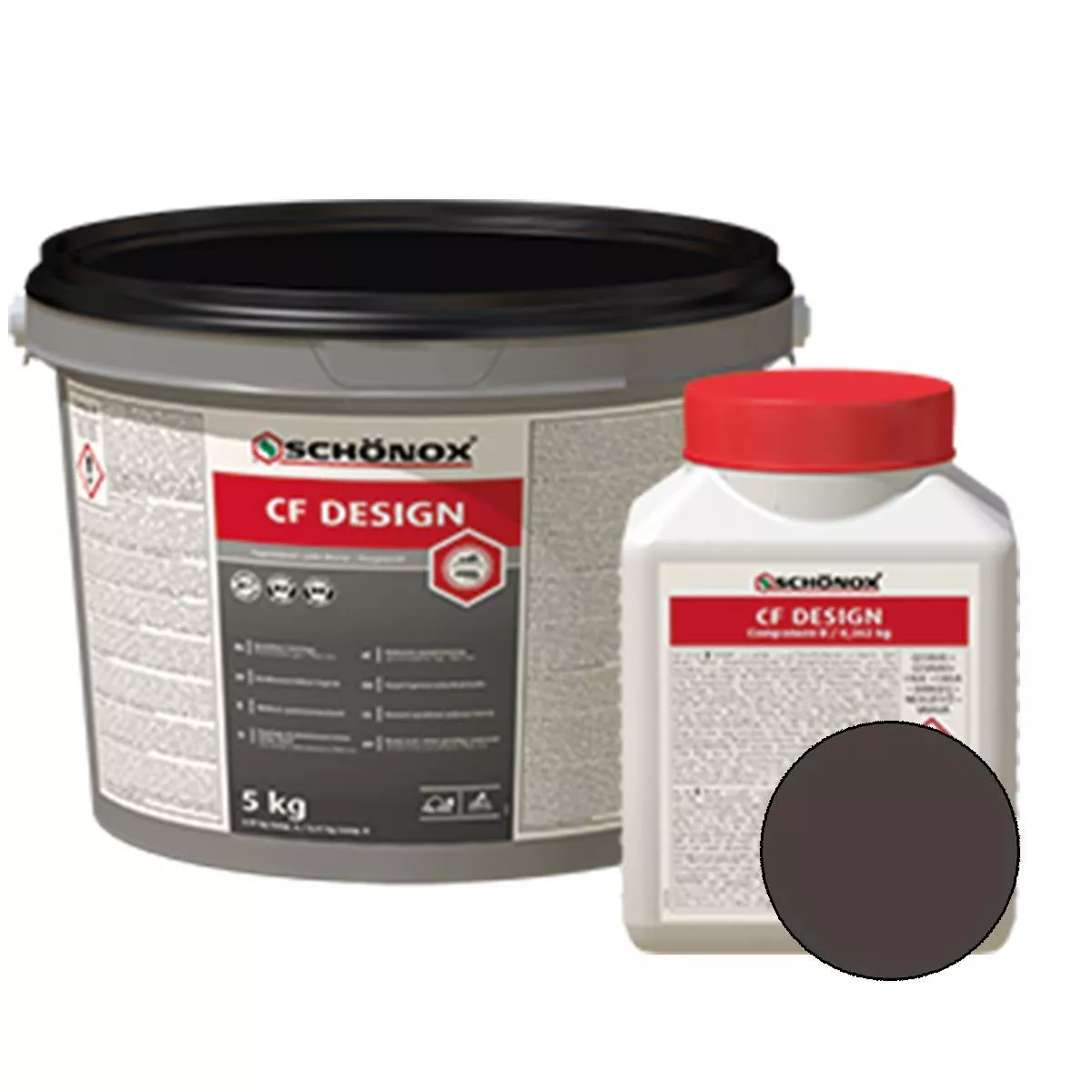 Argamassa Schönox CF Design Resina Epóxi Colorfuge Antracite 2,5 kg Argamassa Schönox CF Design Resina Epóxi Colorfuge Antracite 2,5 kg