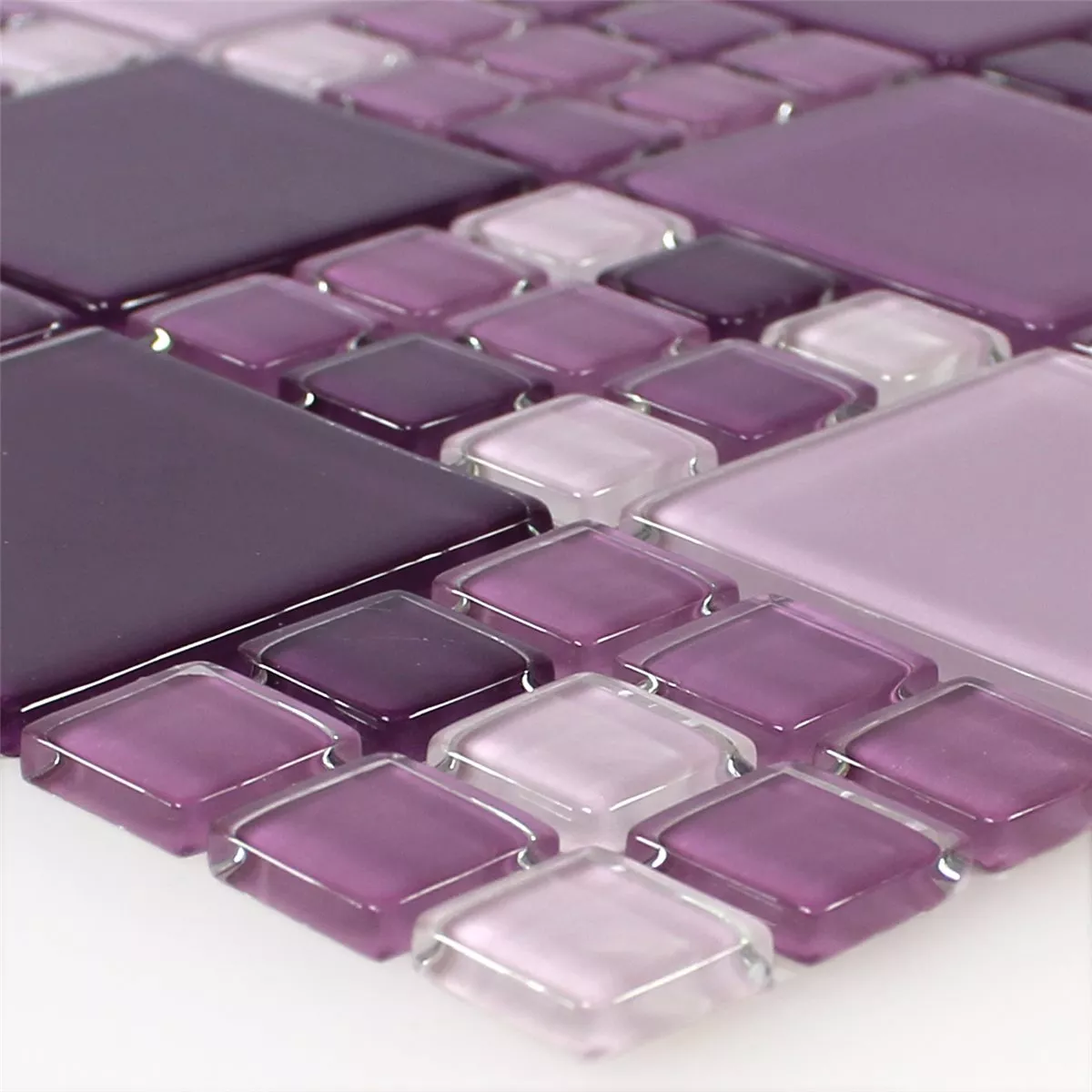 Padrão de Mosaico De Vidro Azulejos Purple Mix