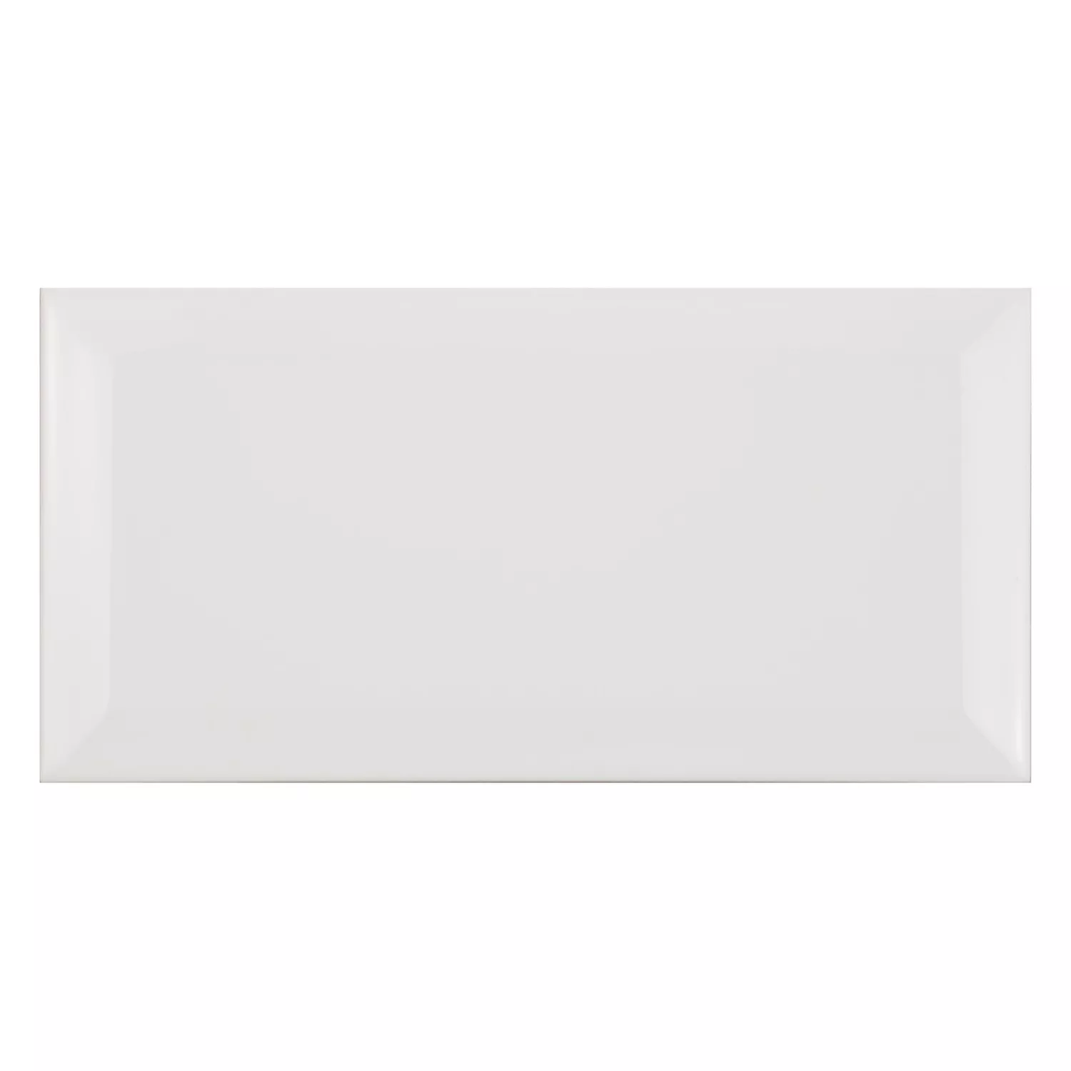 Ladrilho do metrô Branco Fosco 10x20 cm Faceta Jasper Blanco