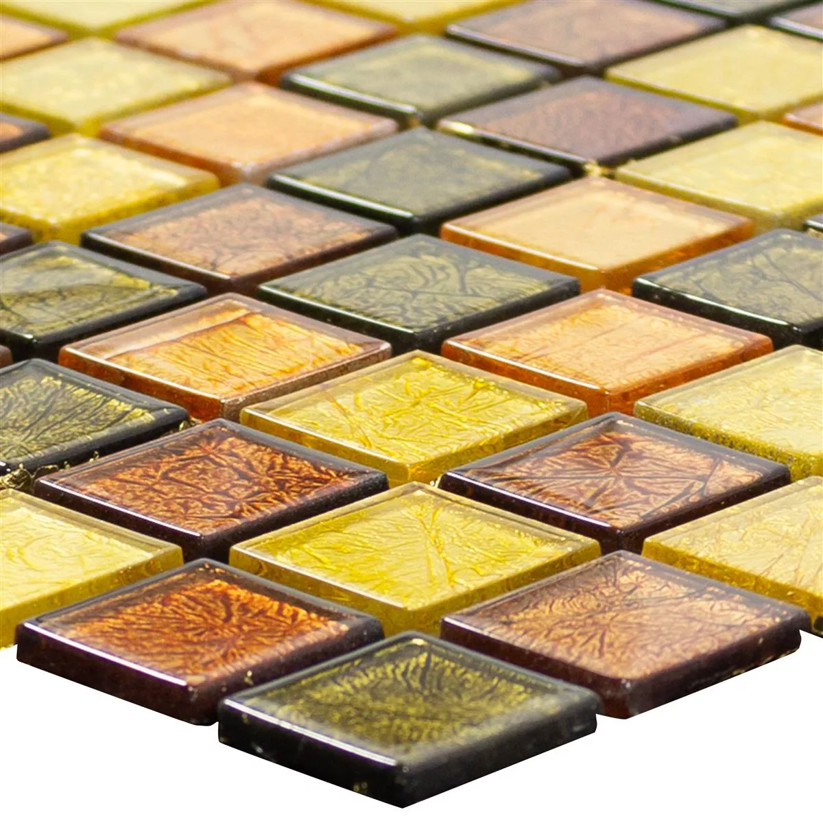 Mosaico De Vidro Azulejos Curlew Amarelo Laranja 23 4mm