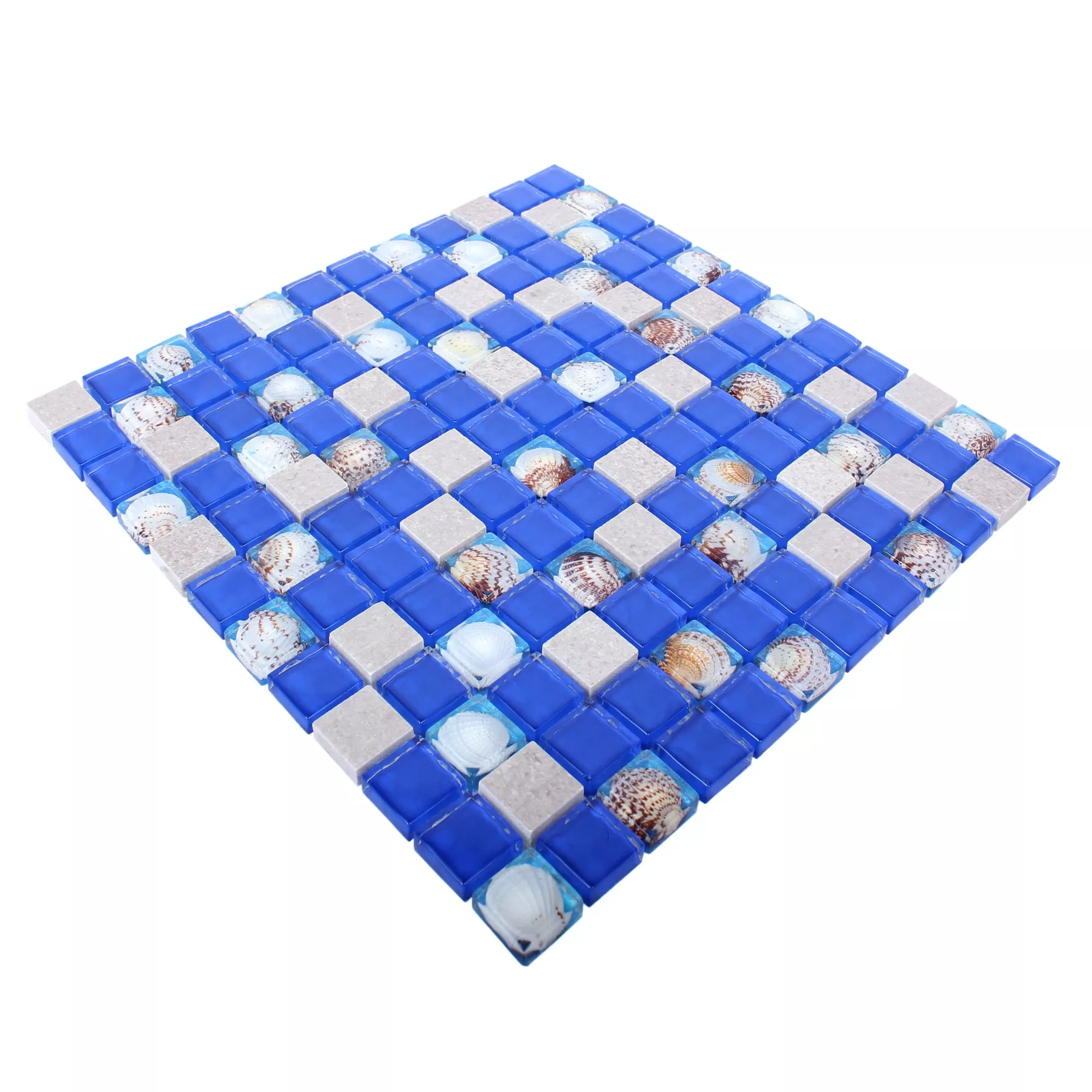 Padrão de Mosaico De Vidro Ladrilhos De Pedra Natural Tatvan Azul Cinza