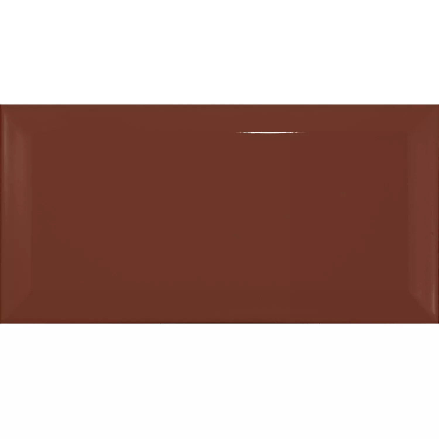Ladrilho do metrô Marrom Brilhante 7,5x15 cm Faceta Pitcox Marron