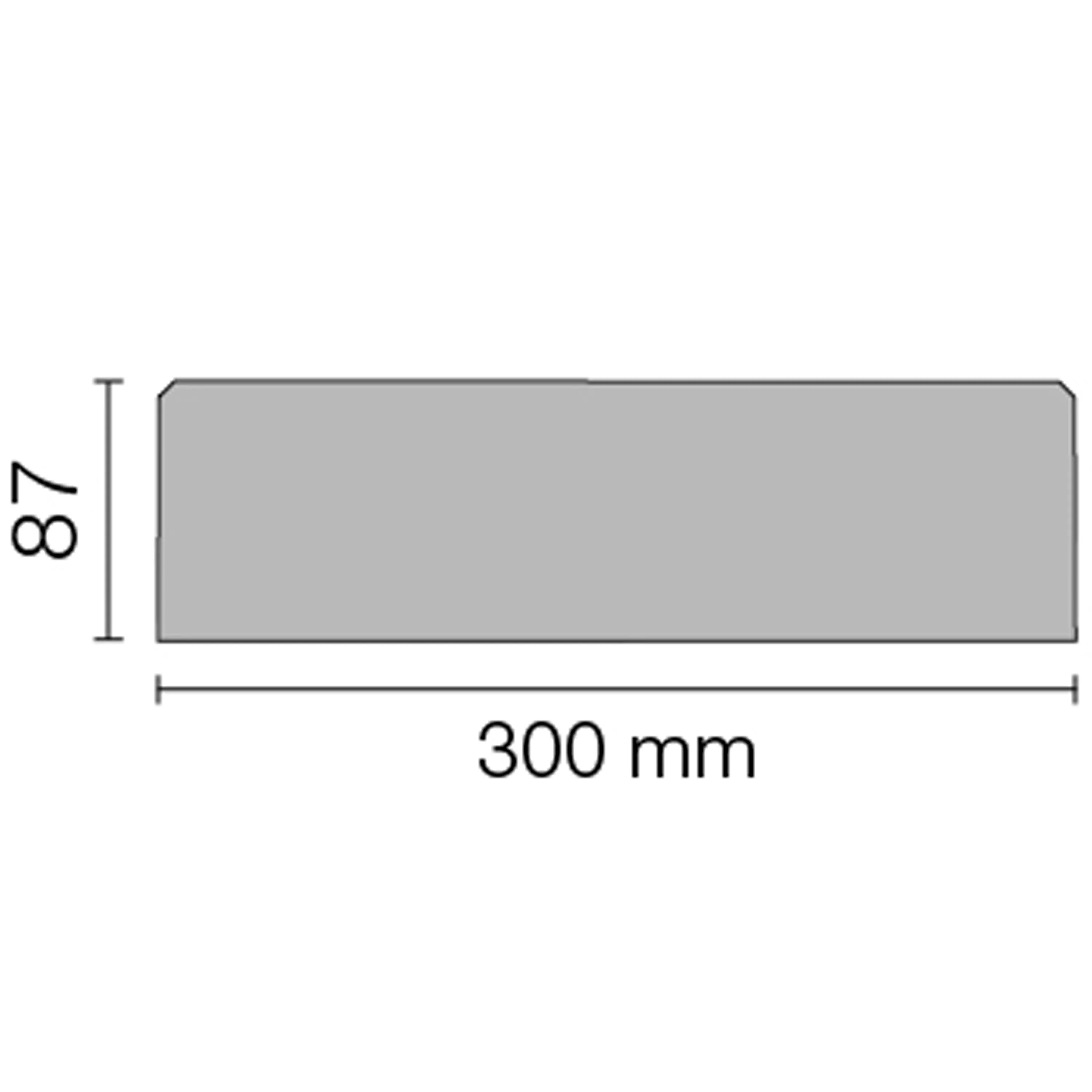 Prateleira de parede nicho Schlüter retângulo 30x8,7cm Curva antracite