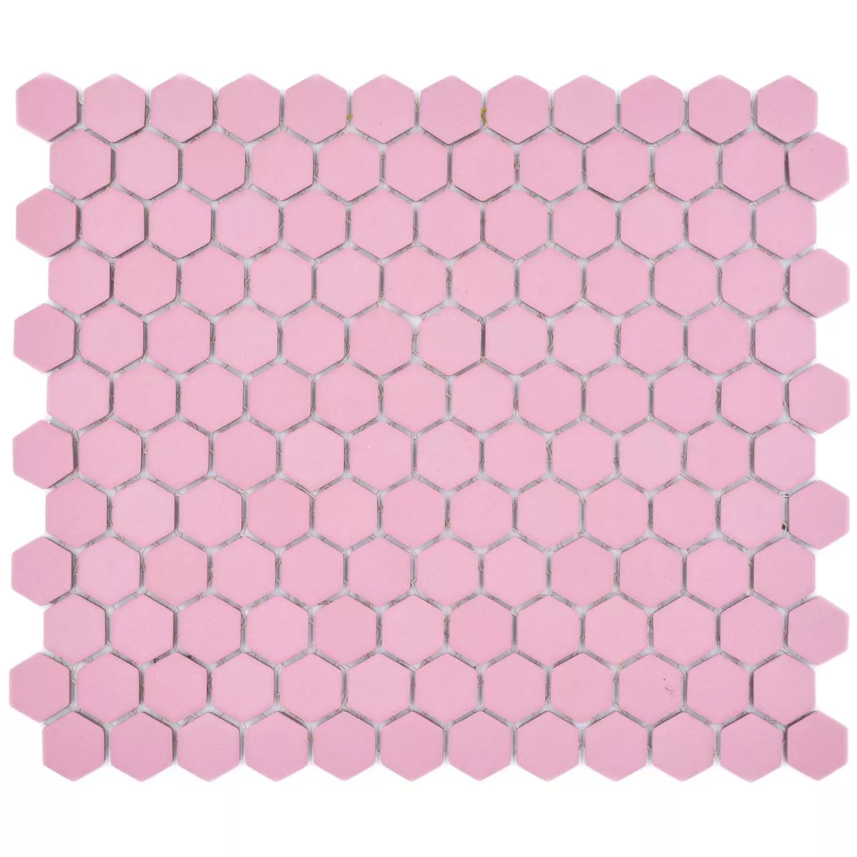 Padrão de Mosaico Cerâmico Bismarck R10B Hexágono Rosa H23