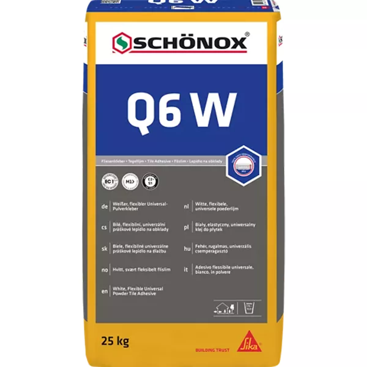 Adesivo para azulejos Schönox Q6 W (parede e piso) adesivo universal (25 kg) (branco)