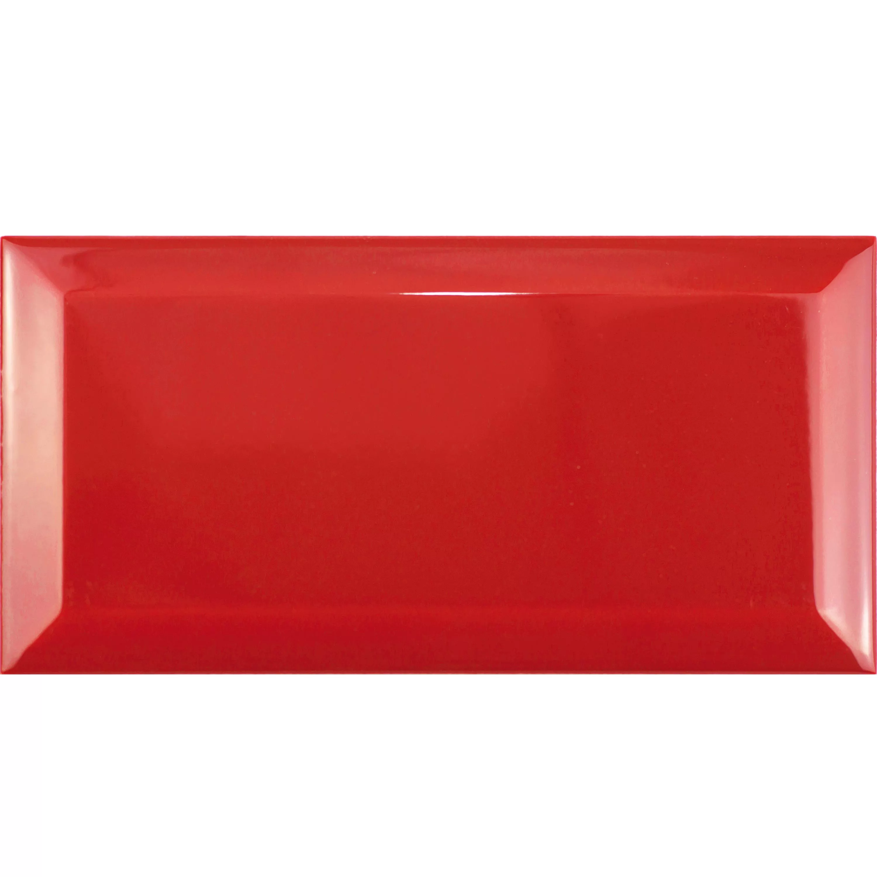 Metro Azulejos Brussel Faceta 10x20x0,7cm Rojo Metro Azulejos Brussel Faceta 10x20x0,7cm Rojo