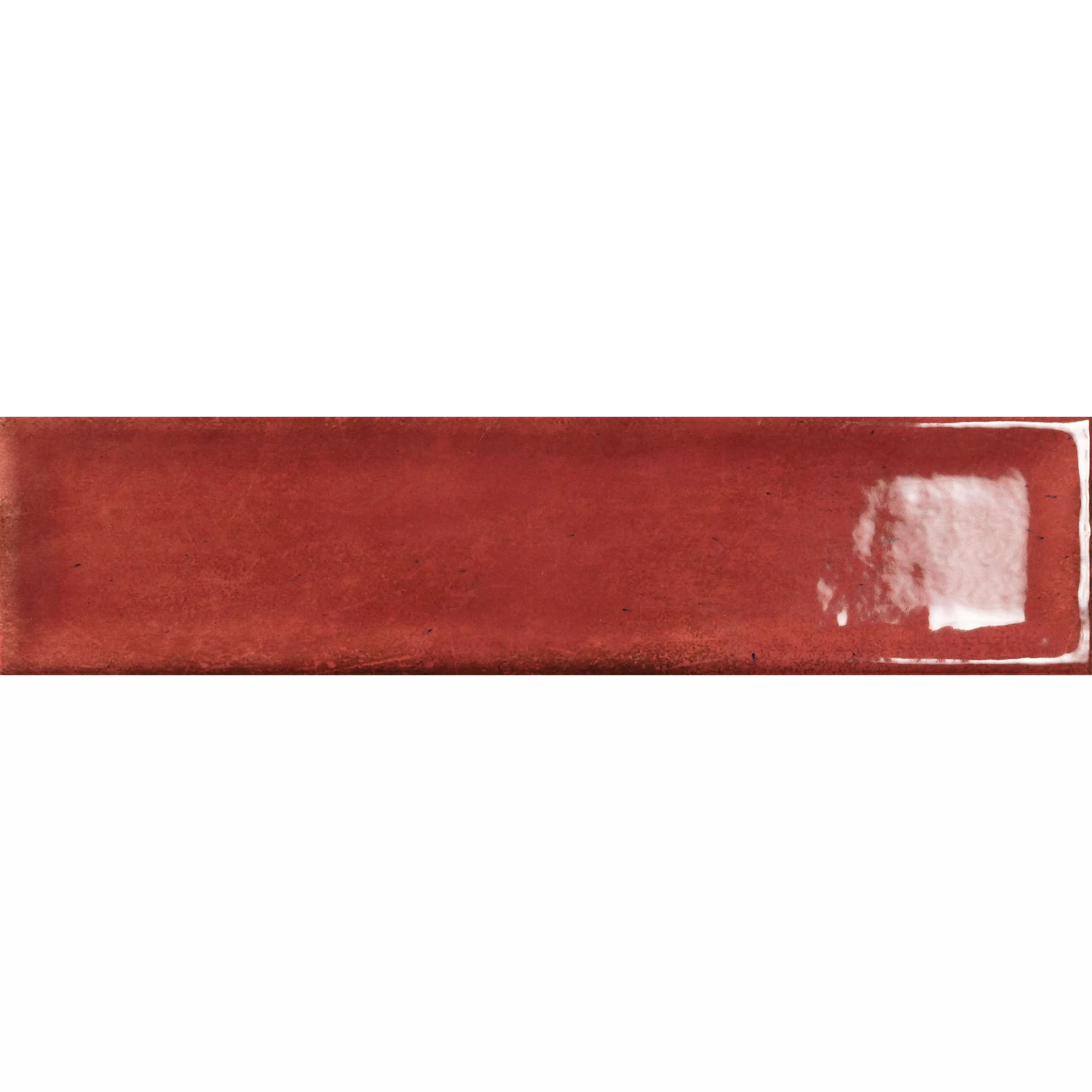 Azulejos Pascal Brilhante Dentro Faceta Vermelho 7,5x30cm