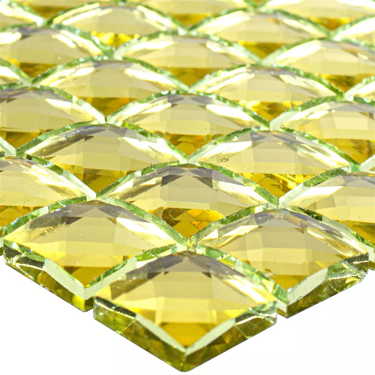 Vidro Azulejo Mosaico Victoria Ouro Quadrada 23