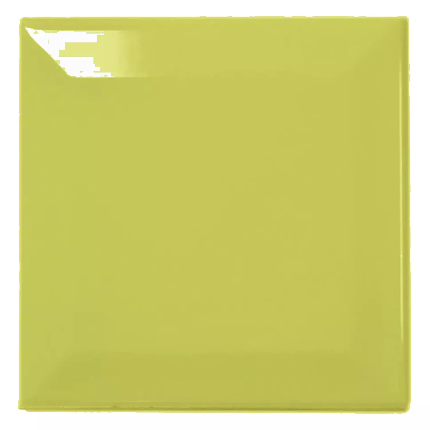 Ladrilho do metrô Verde Brilhante 10x10 cm Faceta Catarina Pistacho