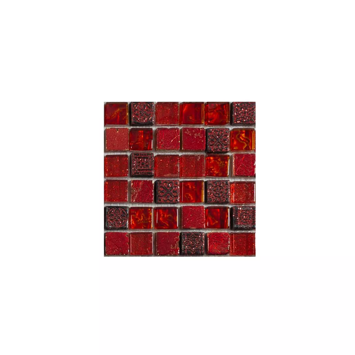 Padrão de Mosaico De Vidro Ladrilhos De Pedra Natural Cleopatra Vermelho