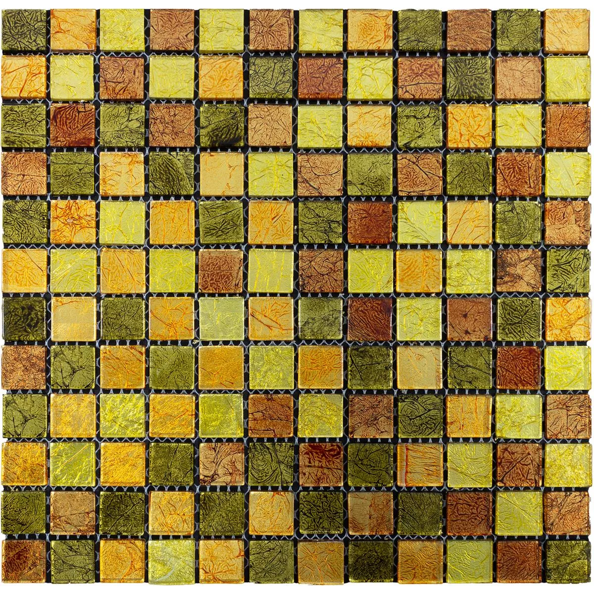 Mosaico De Vidro Azulejos Curlew Amarelo Laranja 23 4mm