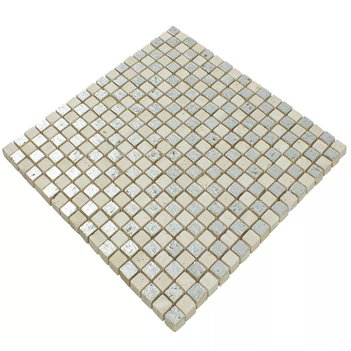 Mármore Mosaico De Pedra Natural Azulejos Antika Mix Prata Creme