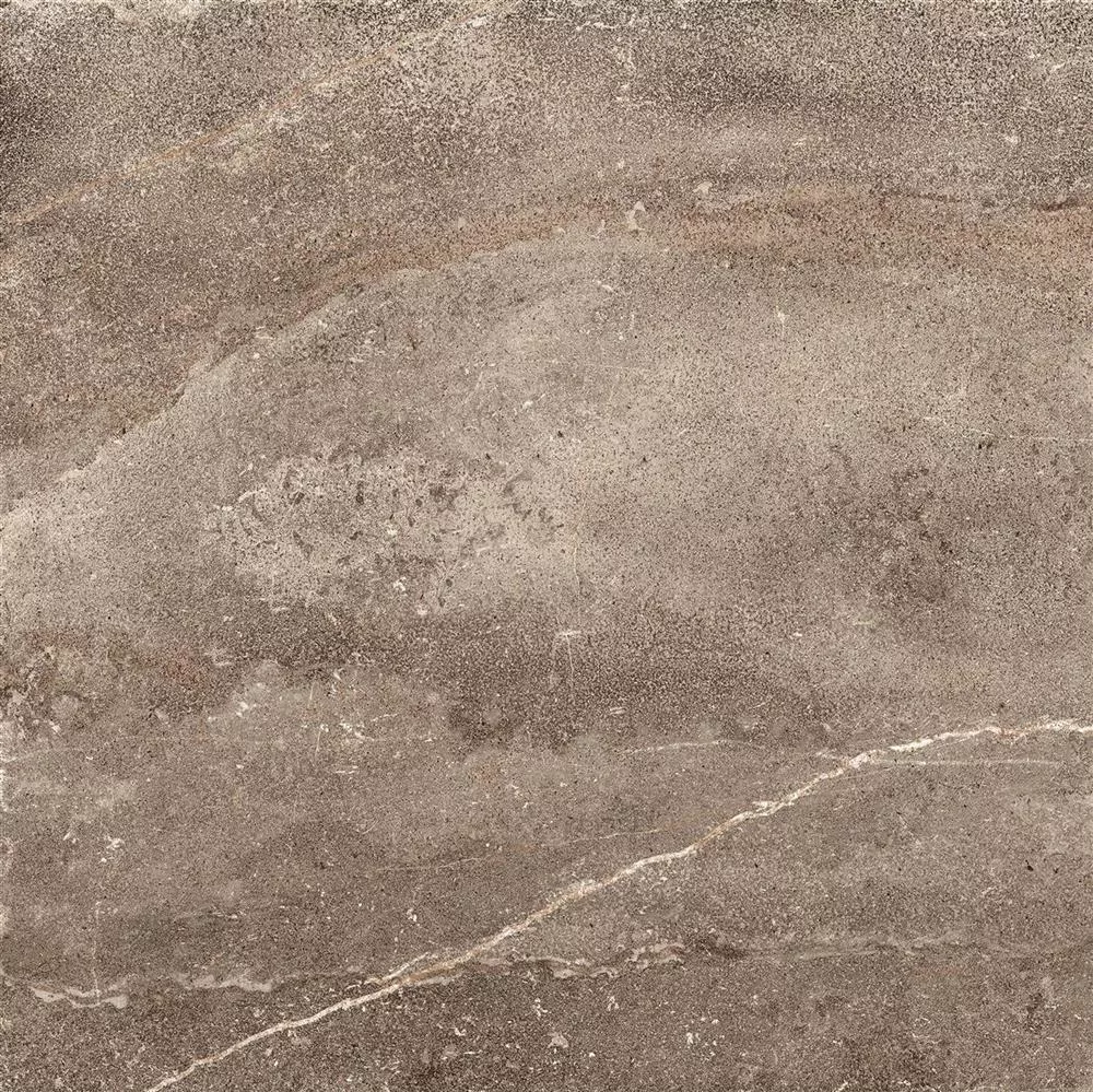 Padrão Ladrilhos Detmold Aparência De Pedra Natural 60x60cm Marrom