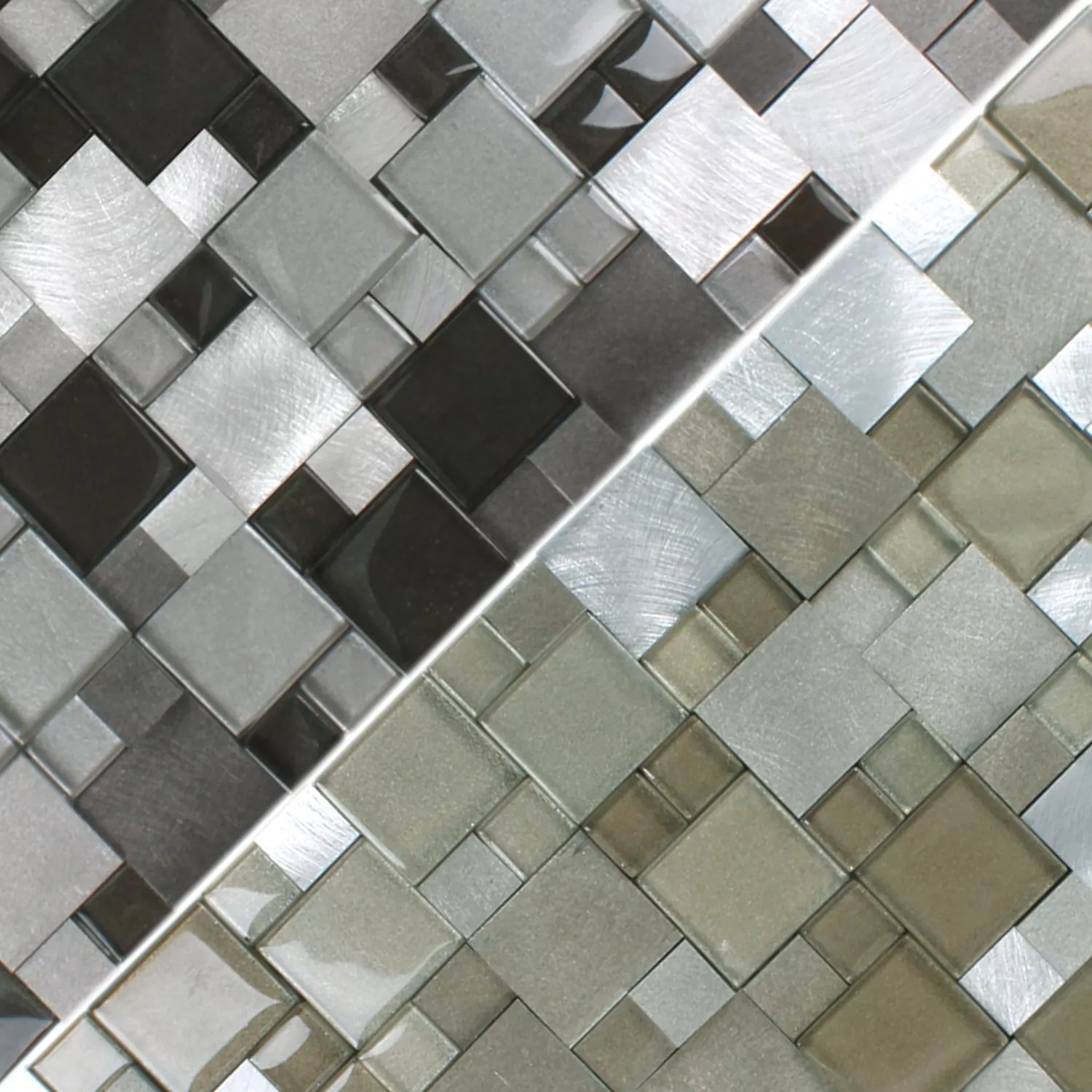 Padrão de Azulejo Mosaico Vidro Alumínio Condor 3D
