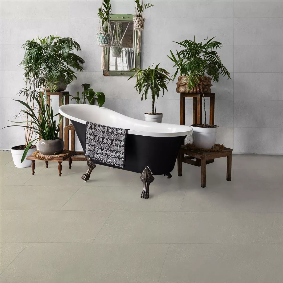 Padrão de Ladrilho Malibu Olhar Concreto Taupe 60x120cm