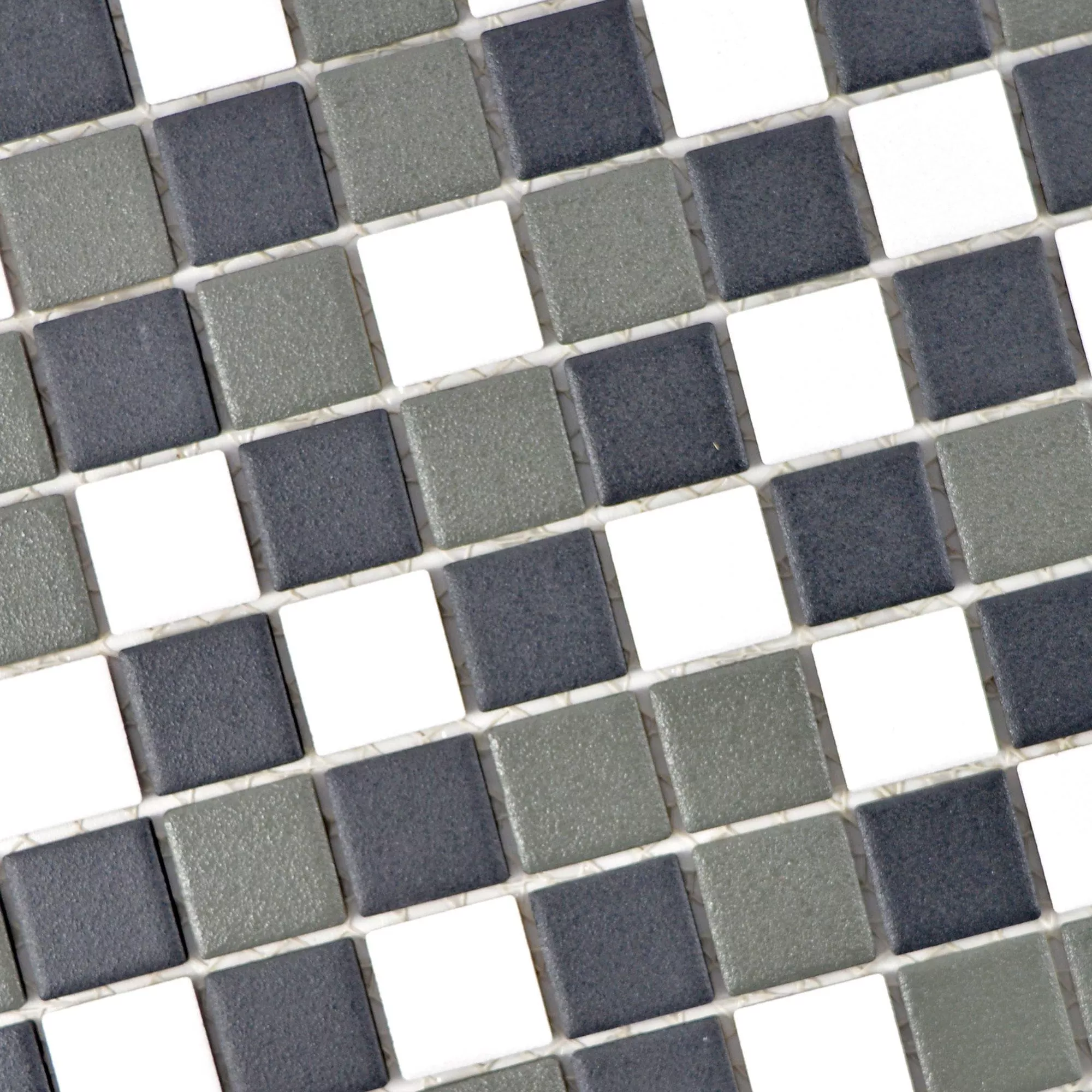 Cerâmica Azulejo Mosaico Heinmot Preto Branco Metal R10 Q25