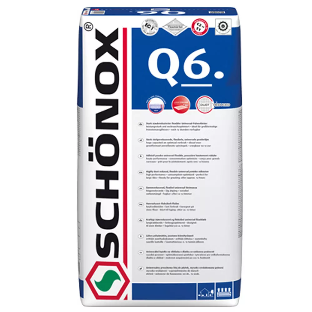 Adesivo para azulejos Schönox Q6 - adesivo universal (parede e piso) (25 kg)