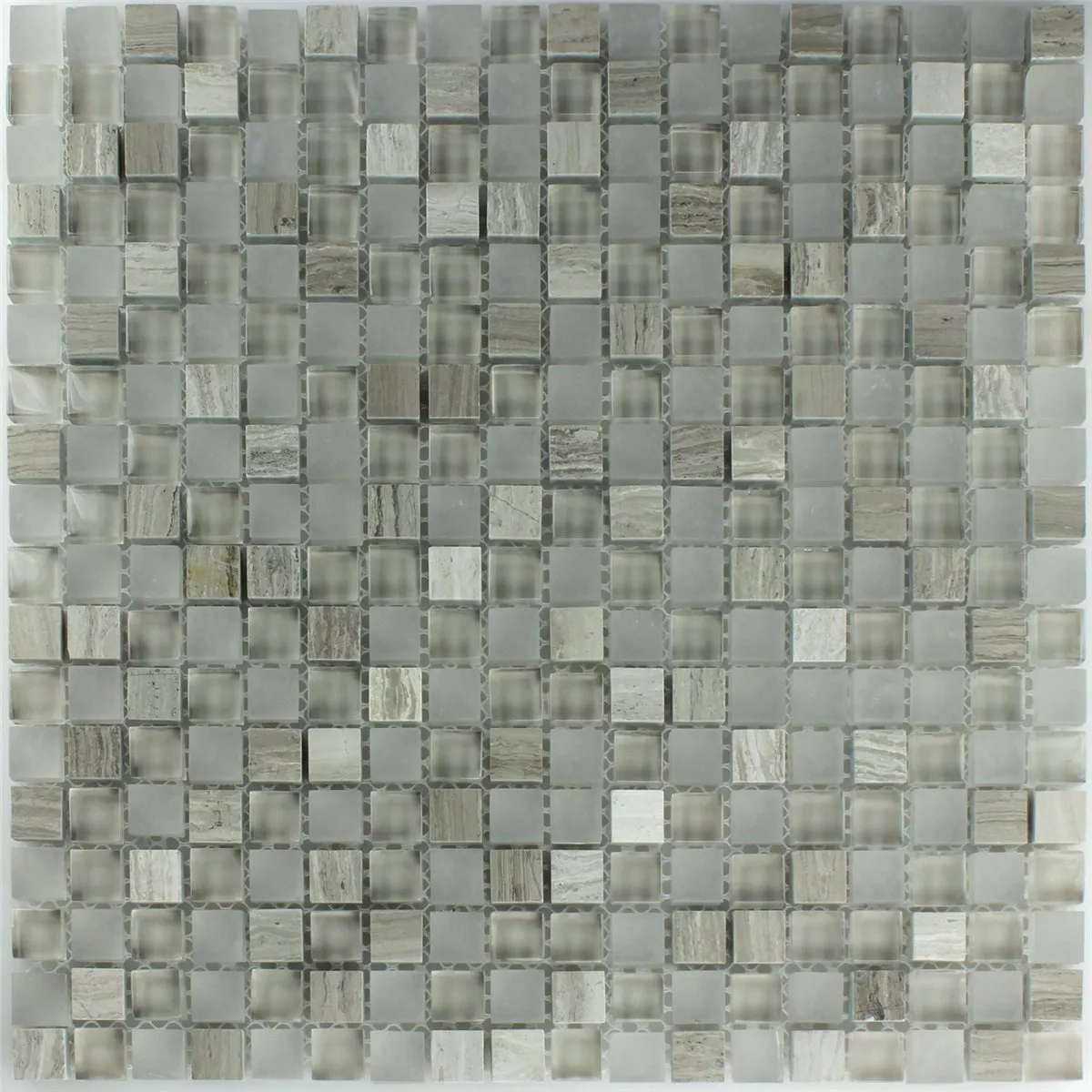 Azulejo Mosaico Vidro Mármore Burlywood 15x15x8mm