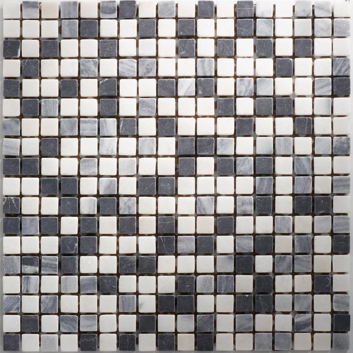 Padrão de Azulejo Mosaico Mármore  Preto Mix