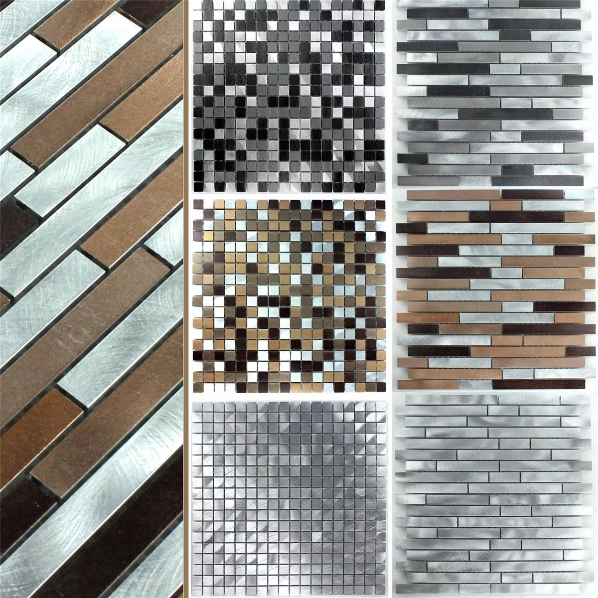 Padrão de Azulejo Mosaico Alumínio Metal Osorno