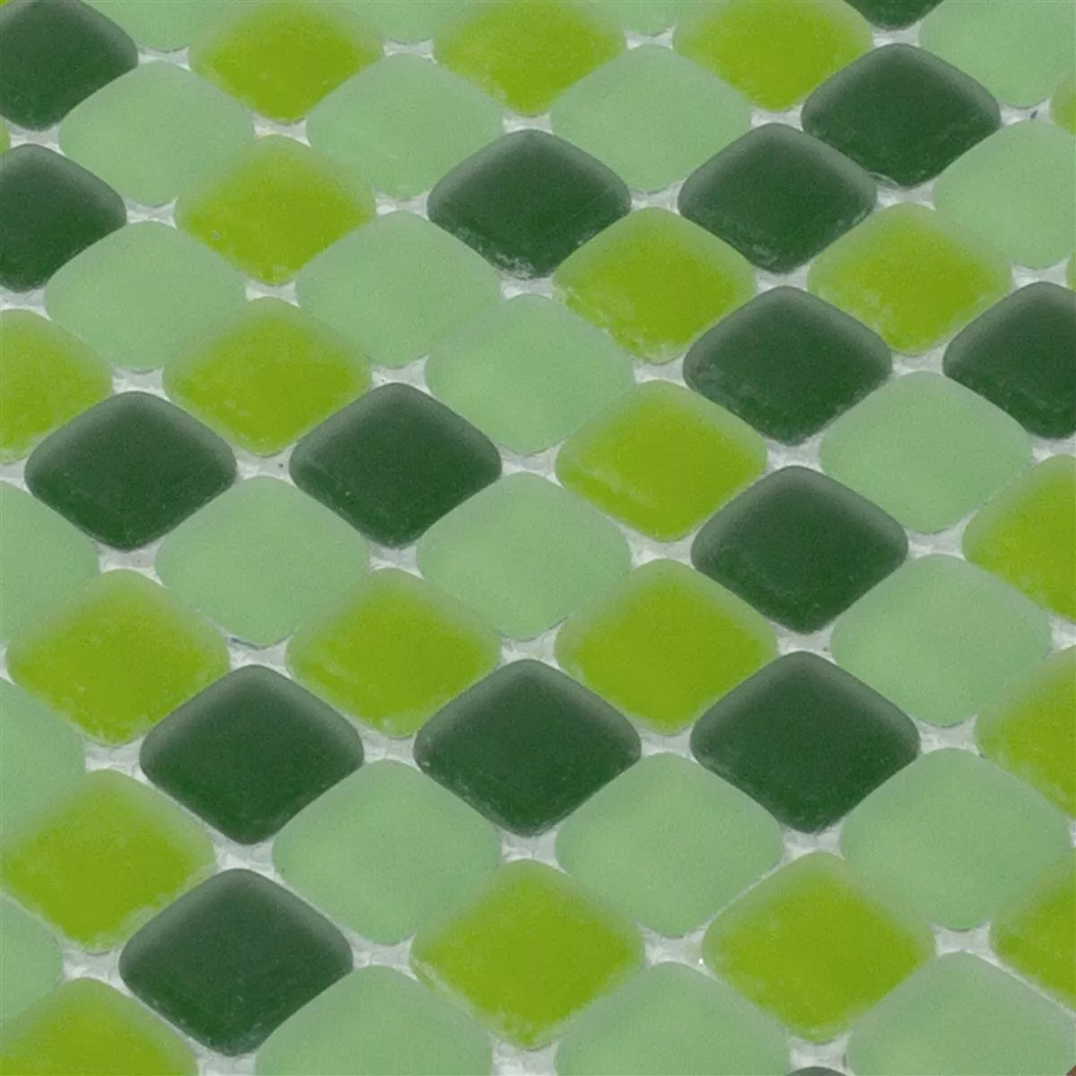Mosaico De Vidro Azulejos Ponterio Frosted Verde Mix