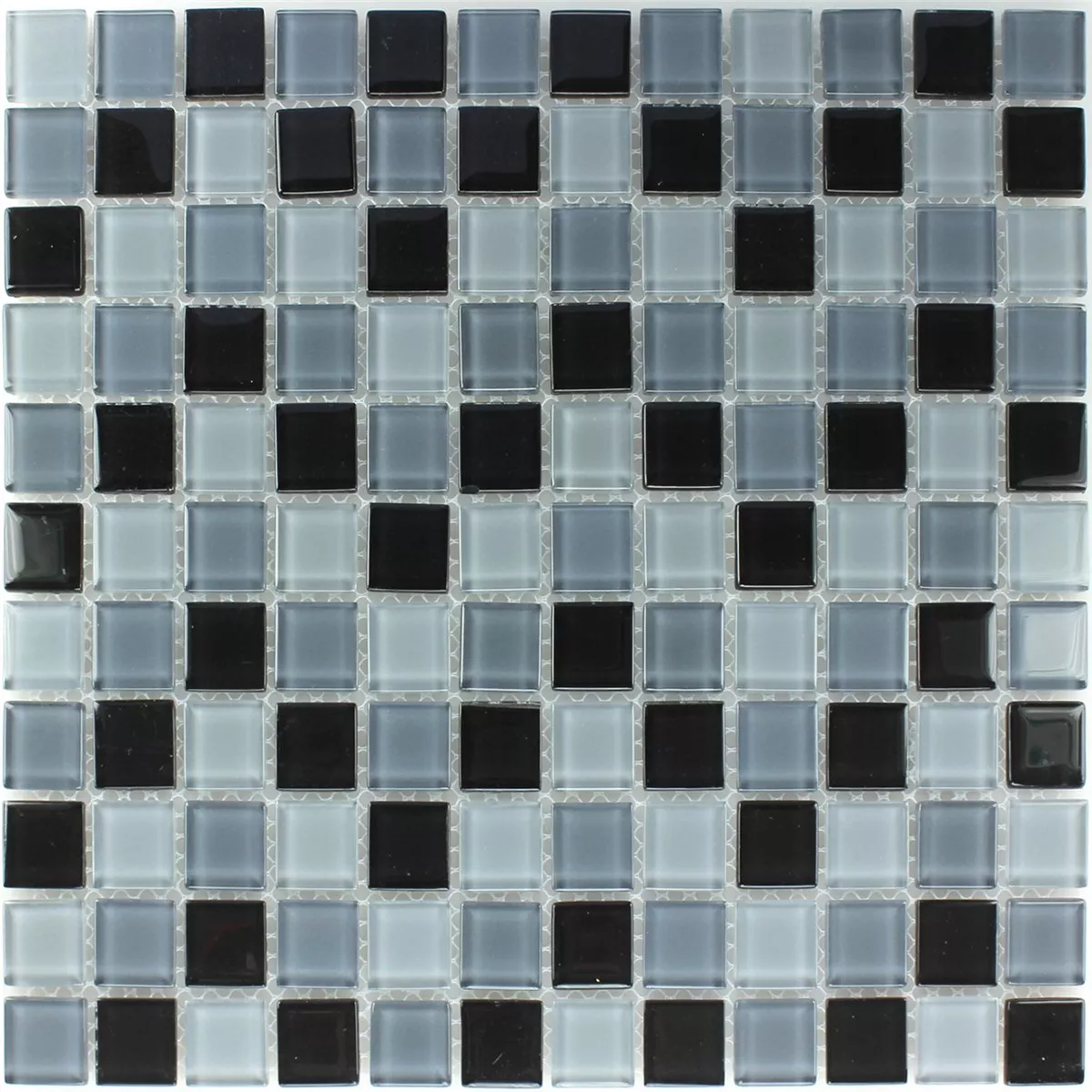 Padrão de Mosaico De Vidro Azulejos Preto Mix 