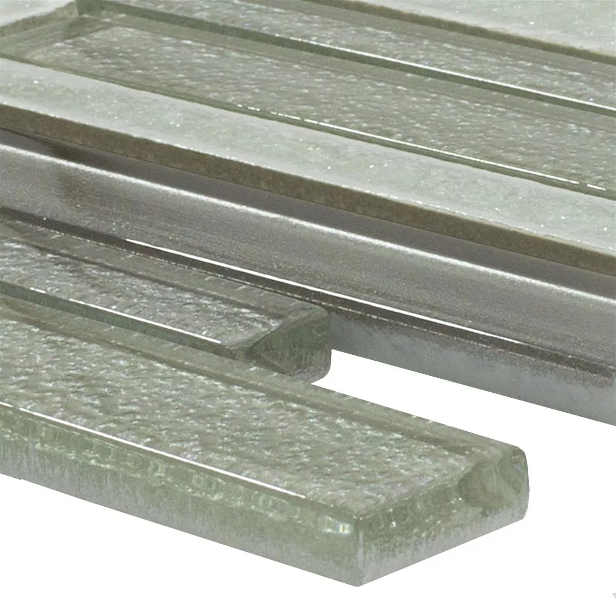 Mosaico de Pedra Natural de Vidro Cristal Springs Brick Branco Mosaico de Pedra Natural de Vidro Cristal Springs Brick Branco