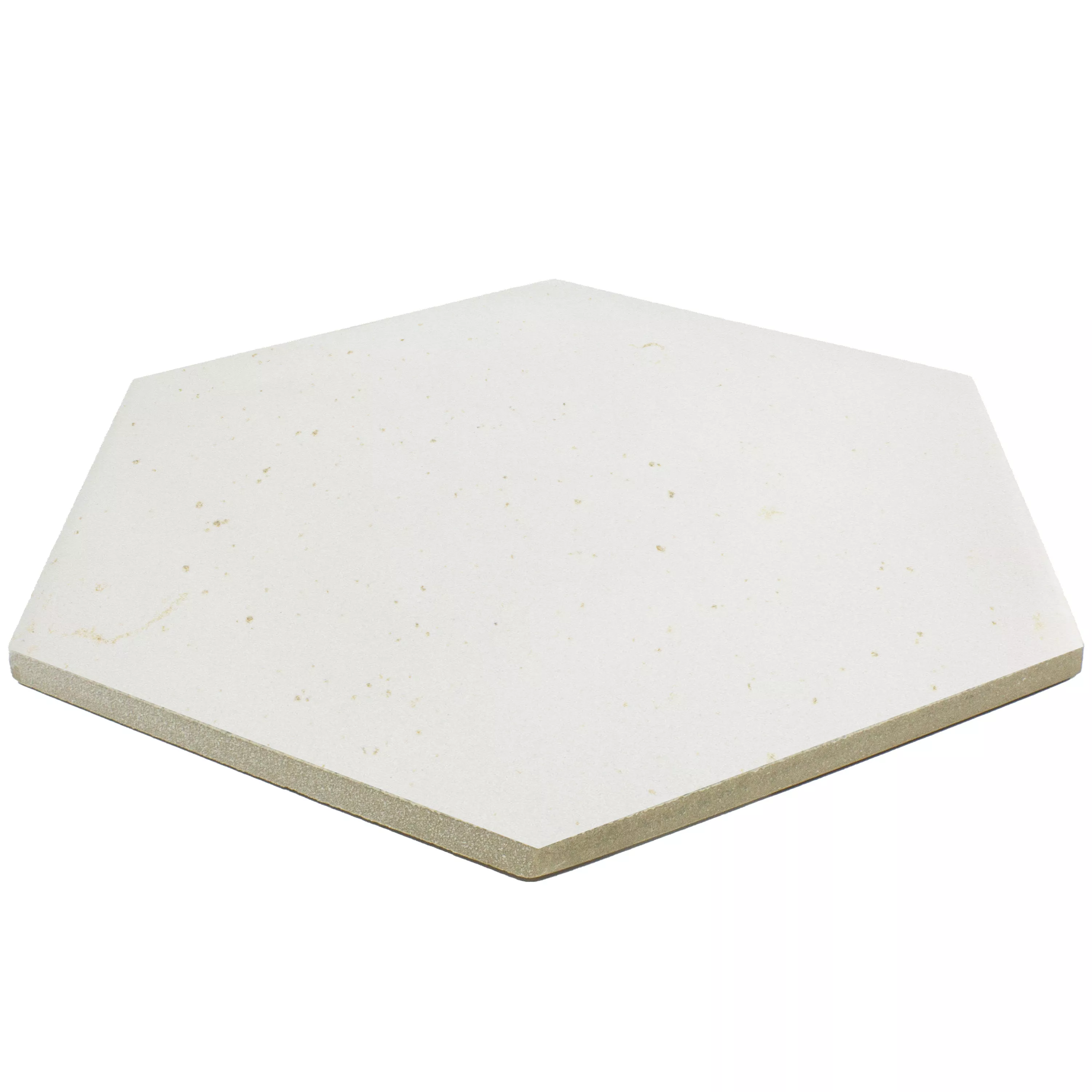 Padrão de Ladrilhos Arosa Fosco Hexágono Branco 17,3x15cm