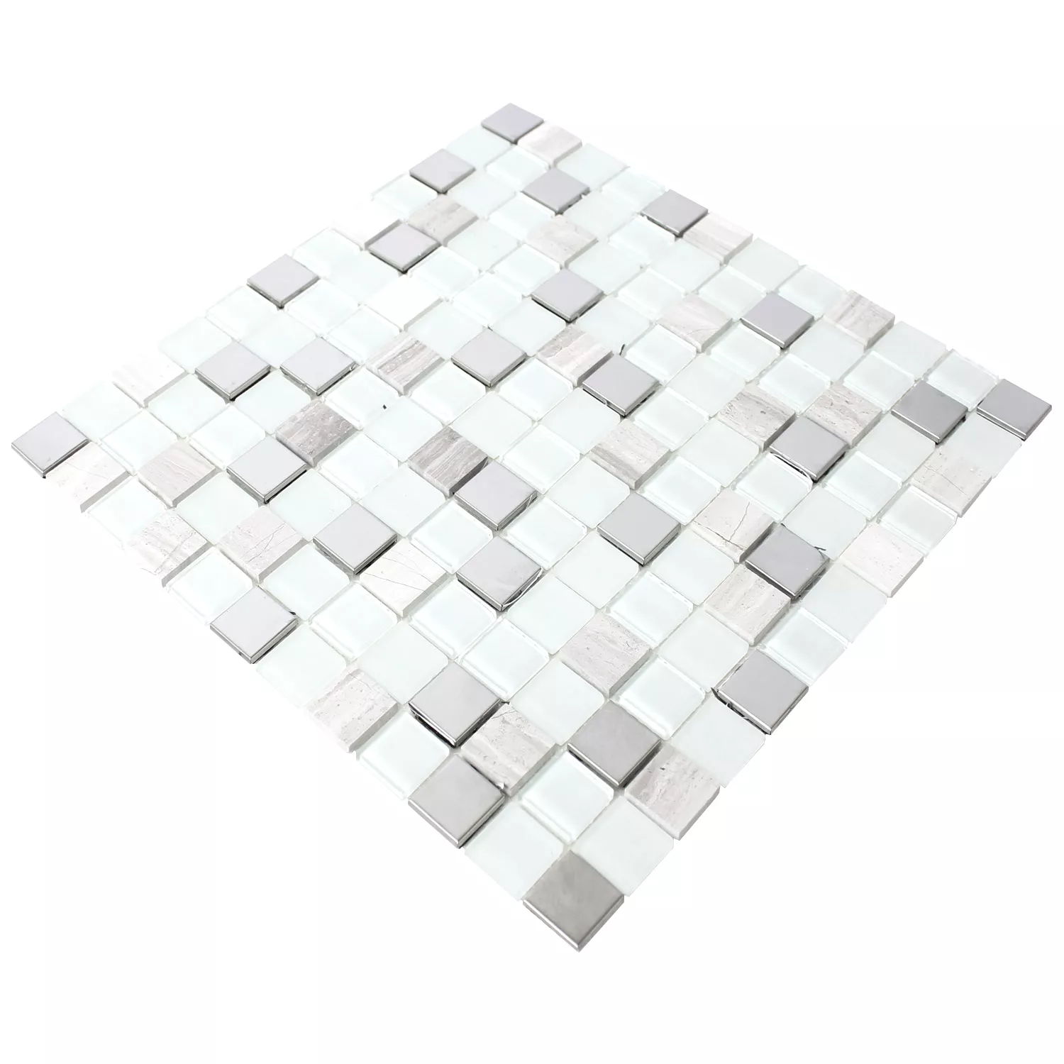 Autoadesivo Metal Pedra Azulejo Mosaico Vidro Branco