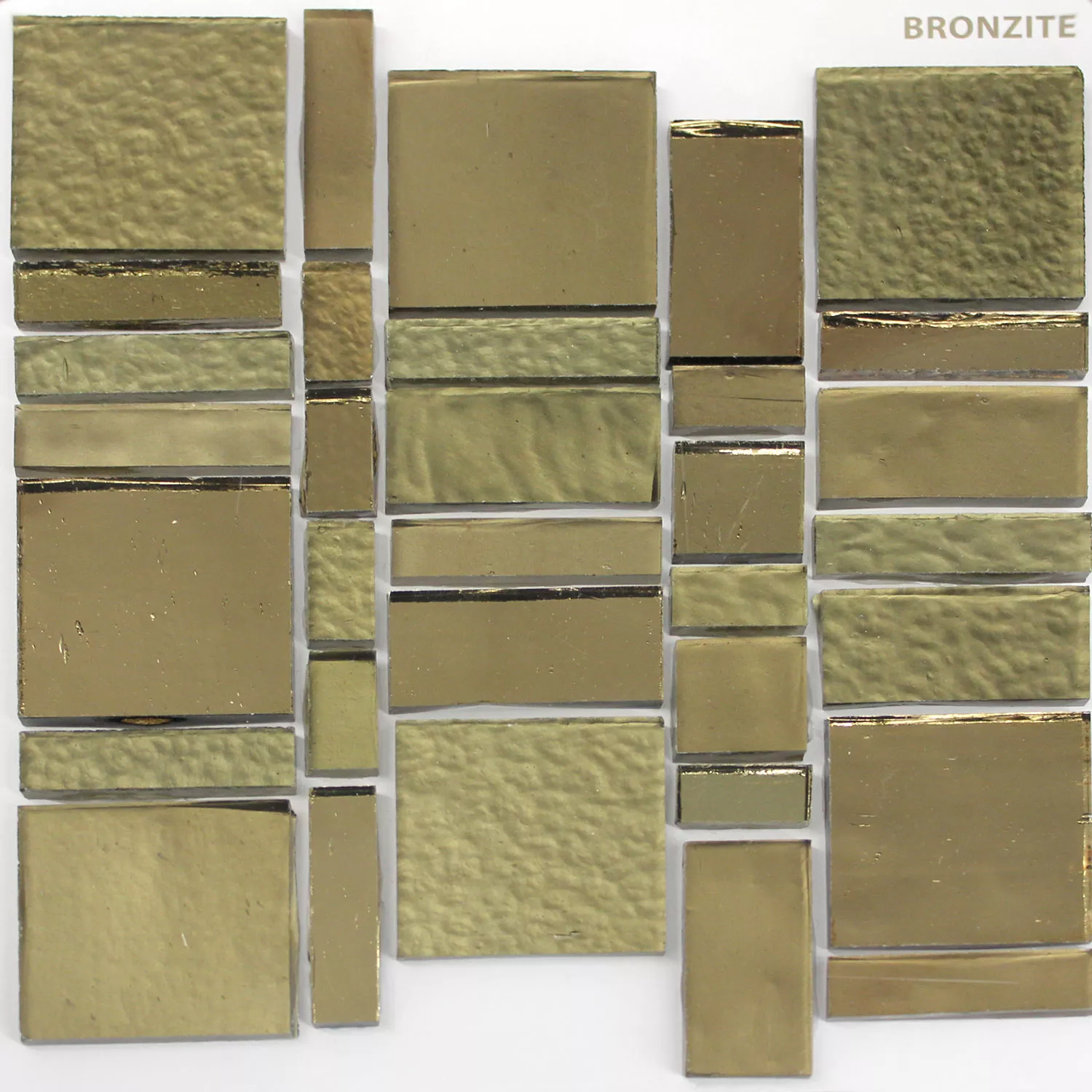 Ladrilhos De Vidro Trend Reciclando Mosaico Liberty Bronzite