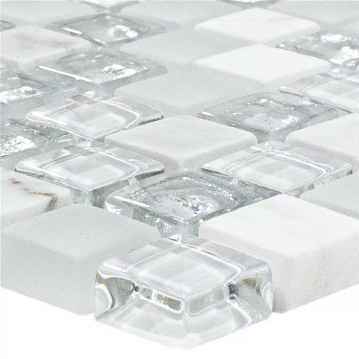 Mosaico De Vidro Azulejos Lexington Vidro Mistura de Materiais Branco Mosaico De Vidro Azulejos Lexington Vidro Mistura de Materiais Branco