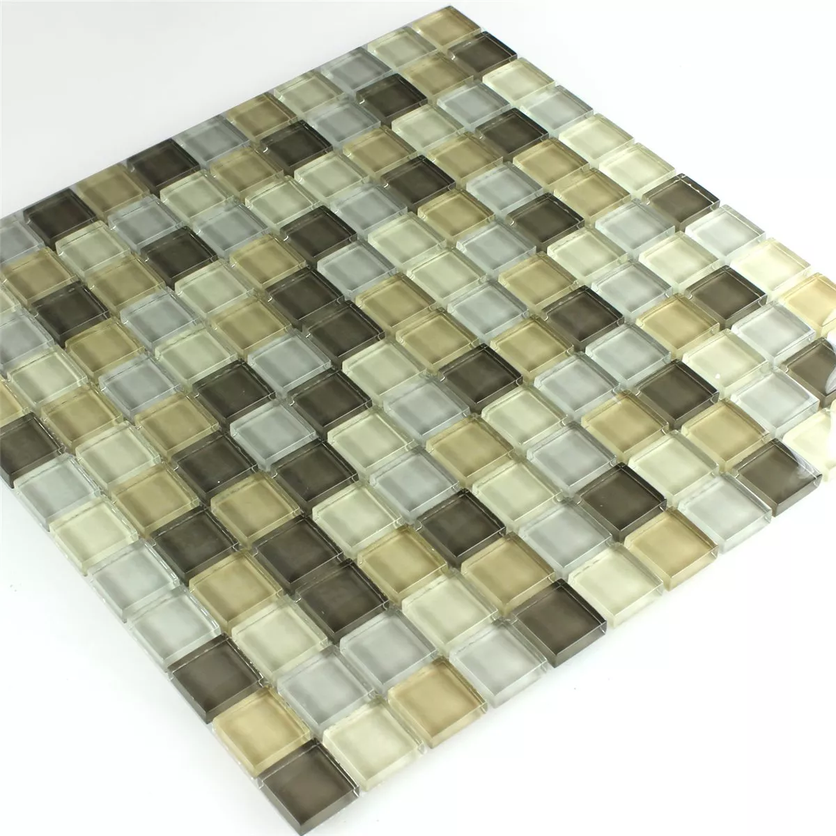 Mosaico De Vidro Azulejos Light Green 23x23x8mm