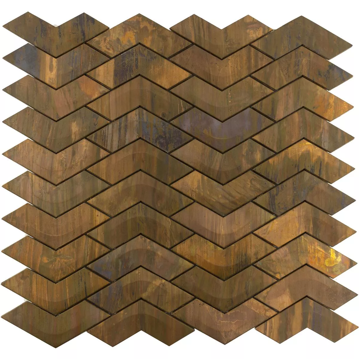 Metal Cobre Azulejo Mosaico Copperfield 3D Aceno