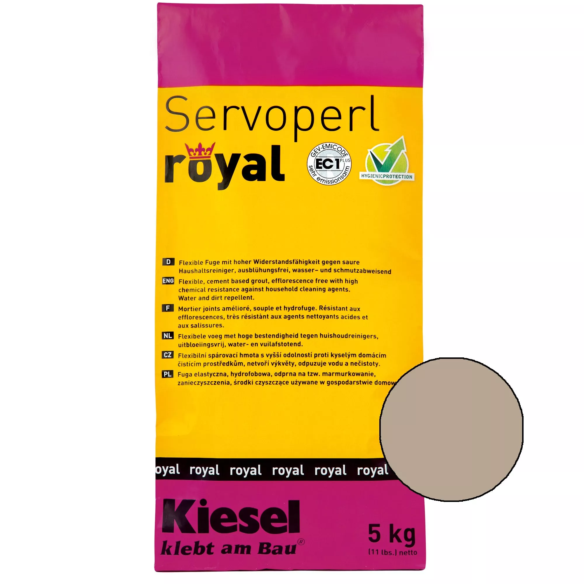 Kiesel Servoperl royal - composto comum -5 kg Mochacino